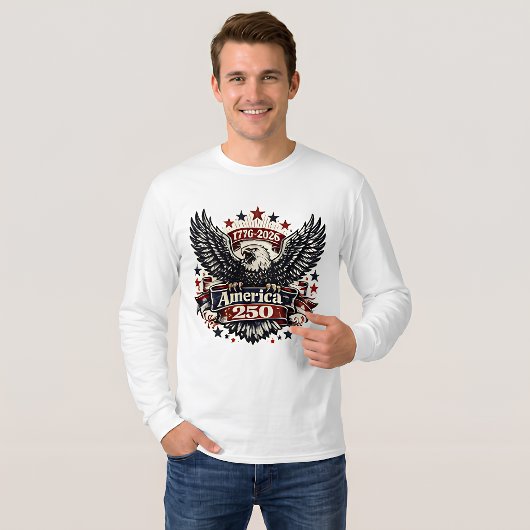 アメリカ建国250周年 ハクトウワシ 1776-2026 愛国 Tシャツ