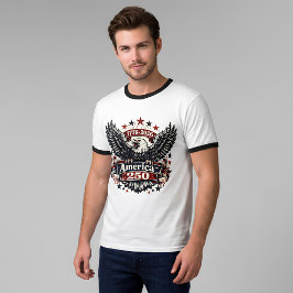 アメリカ建国250周年 ハクトウワシ 1776-2026 愛国 Tシャツ