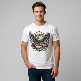 アメリカ建国250周年 ハクトウワシ 1776-2026 愛国 Tシャツ