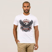 アメリカ建国250周年 ハクトウワシ 1776-2026 愛国 Tシャツ (正面フル)