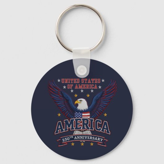 アメリカ建国250周年 ビジネスQRコード キーホルダー (正面)