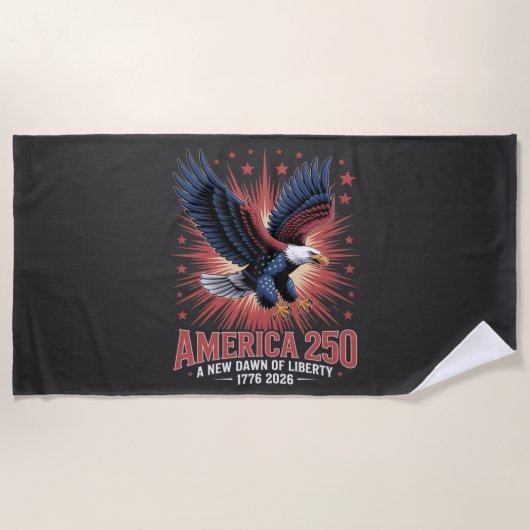 アメリカ建国250周年 ビーチタオル (正面)