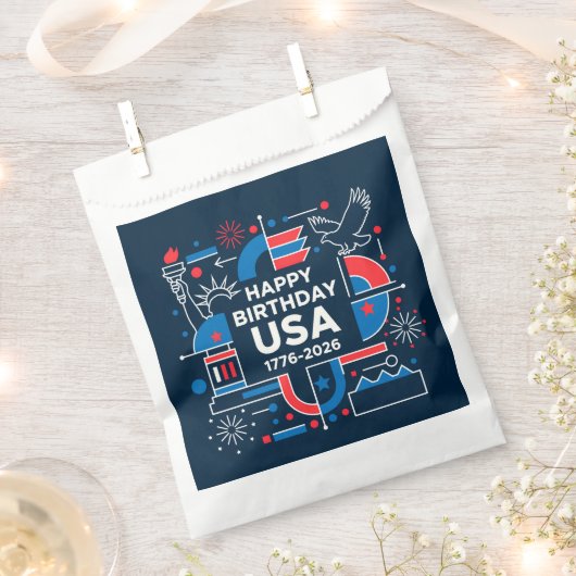 アメリカ建国250周年 フェイバーバッグ (クリップ留めされた状態)