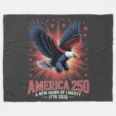 アメリカ建国250周年 フリースブランケット (正面(横))