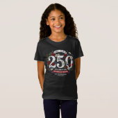 アメリカ建国250周年 フローラルデザイン 愛国 1776–2026 Tシャツ (正面フル)