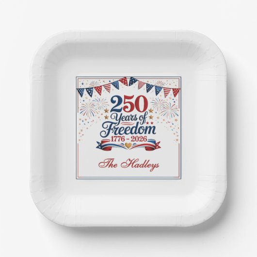 アメリカ建国250周年 ペーパープレート (正面)