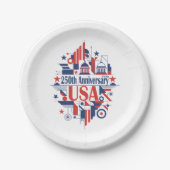アメリカ建国250周年 ペーパープレート (正面)