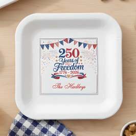 アメリカ建国250周年 ペーパープレート
