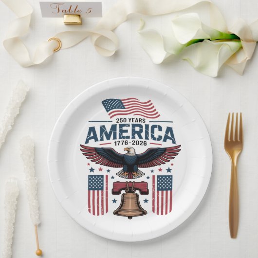 アメリカ建国250周年 ペーパープレート (ウェディング)