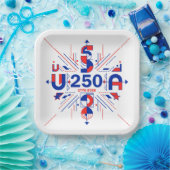 アメリカ建国250周年 ペーパープレート (パーティー)