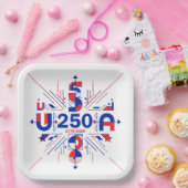 アメリカ建国250周年 ペーパープレート (パーティー)