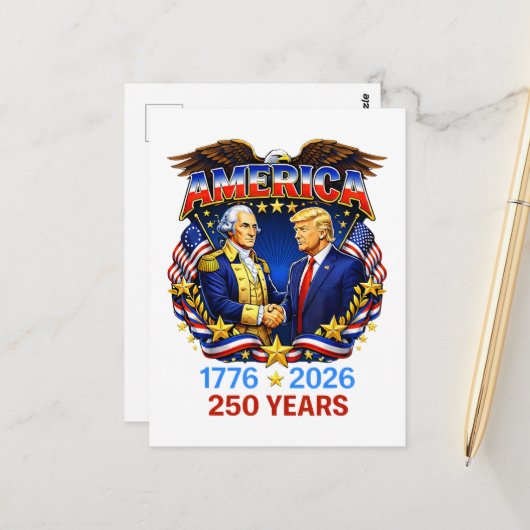 アメリカ建国250周年 ポストカード (正面/裏面インサイチュ)