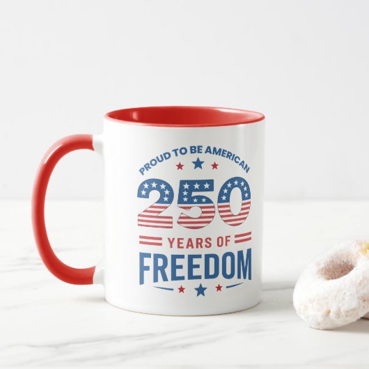 アメリカ建国250周年 マグカップ (ドーナツ)
