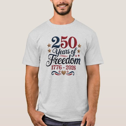 アメリカ建国250周年 メンズTシャツ Tシャツ (正面)