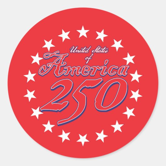 アメリカ建国250周年 ラウンドシール (正面)