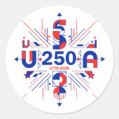 アメリカ建国250周年 ラウンドシール (正面)