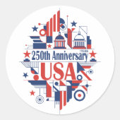 アメリカ建国250周年 ラウンドシール (正面)