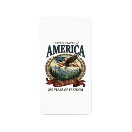 アメリカ建国250周年 ラベル (正面)