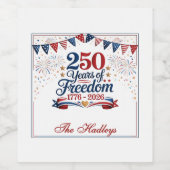 アメリカ建国250周年 ワインラベル (シングルラベル)