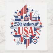 アメリカ建国250周年 ワインラベル (シングルラベル)