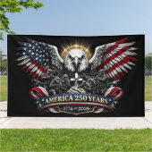 アメリカ建国250周年 愛国的な鷲と軍への賛辞 横断幕 (外側)