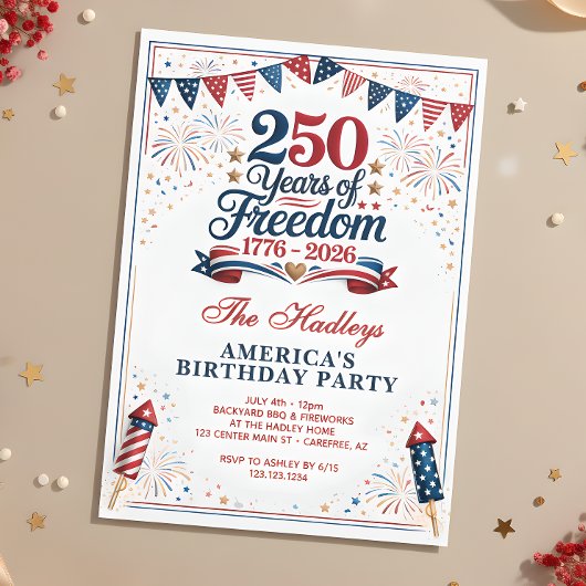 アメリカ建国250周年 招待状