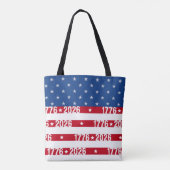 アメリカ建国250周年 星条旗 1776-2026 トートバッグ (裏面)