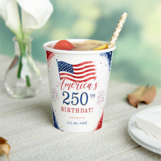 アメリカ建国250周年 紙コップ