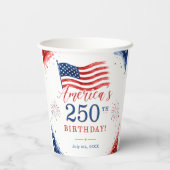 アメリカ建国250周年 紙コップ (裏面)
