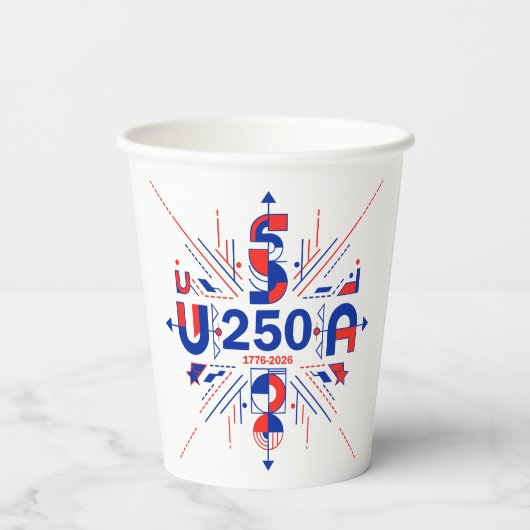 アメリカ建国250周年 紙コップ (裏面)