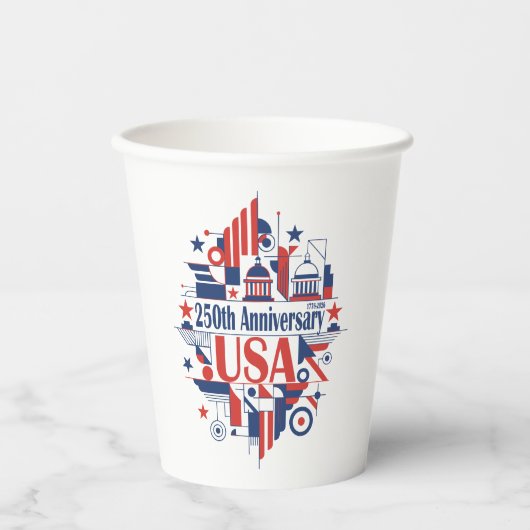 アメリカ建国250周年 紙コップ (正面)