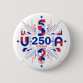 アメリカ建国250周年 缶バッジ (正面)