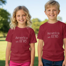 アメリカ建国250周年 1776年 誕生日 レッド タイポグラフィ ガールズ