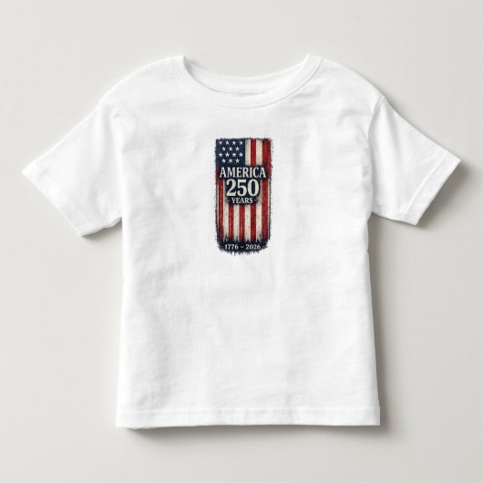 アメリカ建国250周年 1776-2026 トドラーTシャツ (正面)