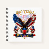 アメリカ建国250周年 1776-2026 ノートブック (正面)