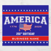 アメリカ建国250周年 1776-2026 リキュールボトルラベル (シングルラベル)