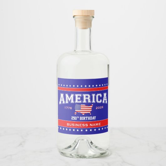 アメリカ建国250周年 1776-2026 リキュールボトルラベル (正面)