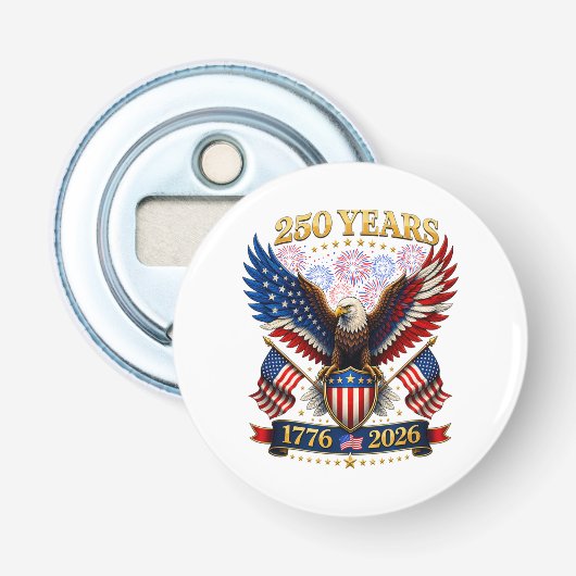 アメリカ建国250周年 1776-2026 栓抜き (正面)