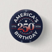 アメリカ建国250周年 1776-2026 缶バッジ (正面)