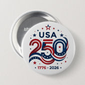 アメリカ建国250周年 1776-2026 缶バッジ (正面&裏面)
