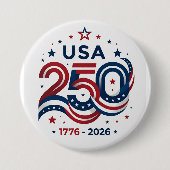 アメリカ建国250周年 1776-2026 缶バッジ (正面)