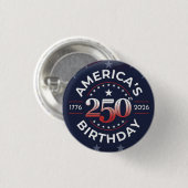 アメリカ建国250周年 1776-2026 缶バッジ (正面&裏面)