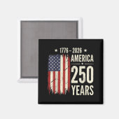 アメリカ建国250周年 1776 2026 USAフラグドーム マグネット (正面/裏面)