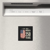 アメリカ建国250周年 1776 2026 USAフラグドーム マグネット (インサイチュ (食洗機))
