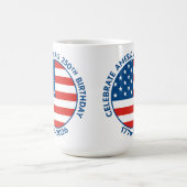 アメリカ建国250周年 1776-2026 USA 国旗 コーヒーマグカップ (中央)