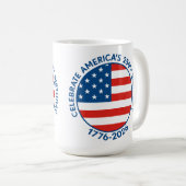 アメリカ建国250周年 1776-2026 USA 国旗 コーヒーマグカップ (正面右)