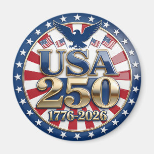 アメリカ建国250周年 1776-2026 USA 250 マグネット