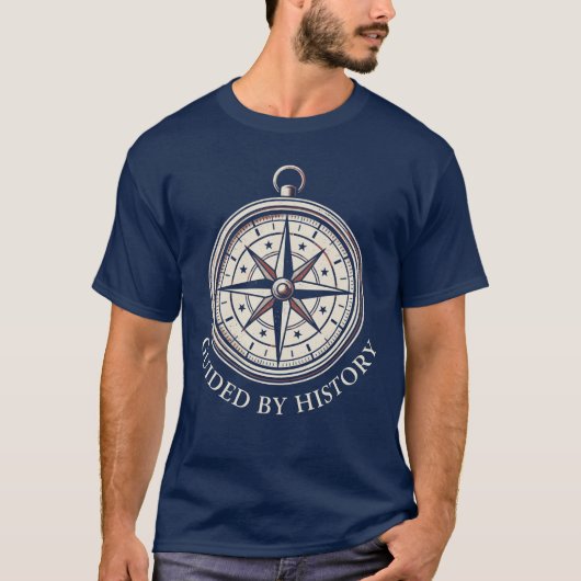 アメリカ建国250周年 Guided by History 愛国 Tシャツ (正面)