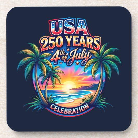 アメリカ建国250周年 USA パームビーチ コースター (正面)