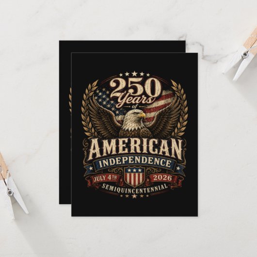 アメリカ建国250周年 usa 招待状 (正面/裏面インサイチュ)